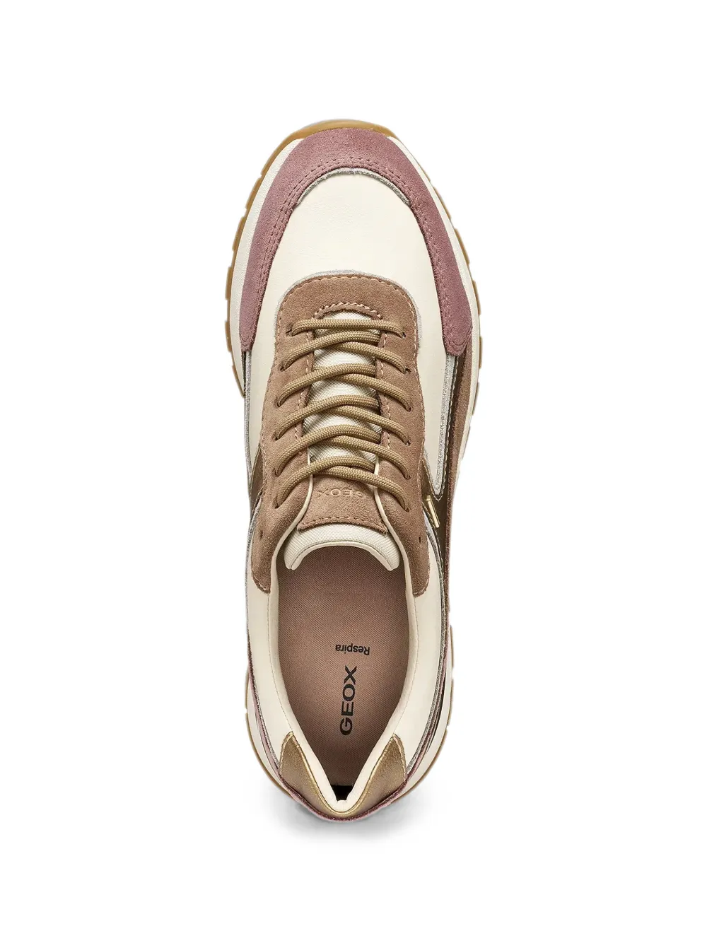 Geox Desya Abx sneakers met vlakken Beige
