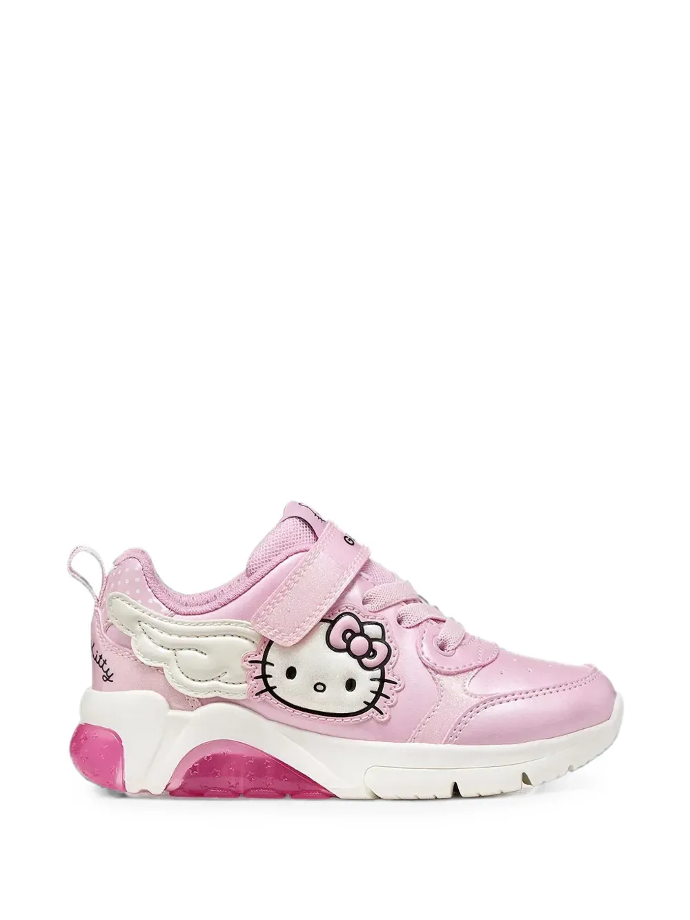 Geox Kids x Sanrio Fadinlight Hello Kitty touch-strap sneakers Roze