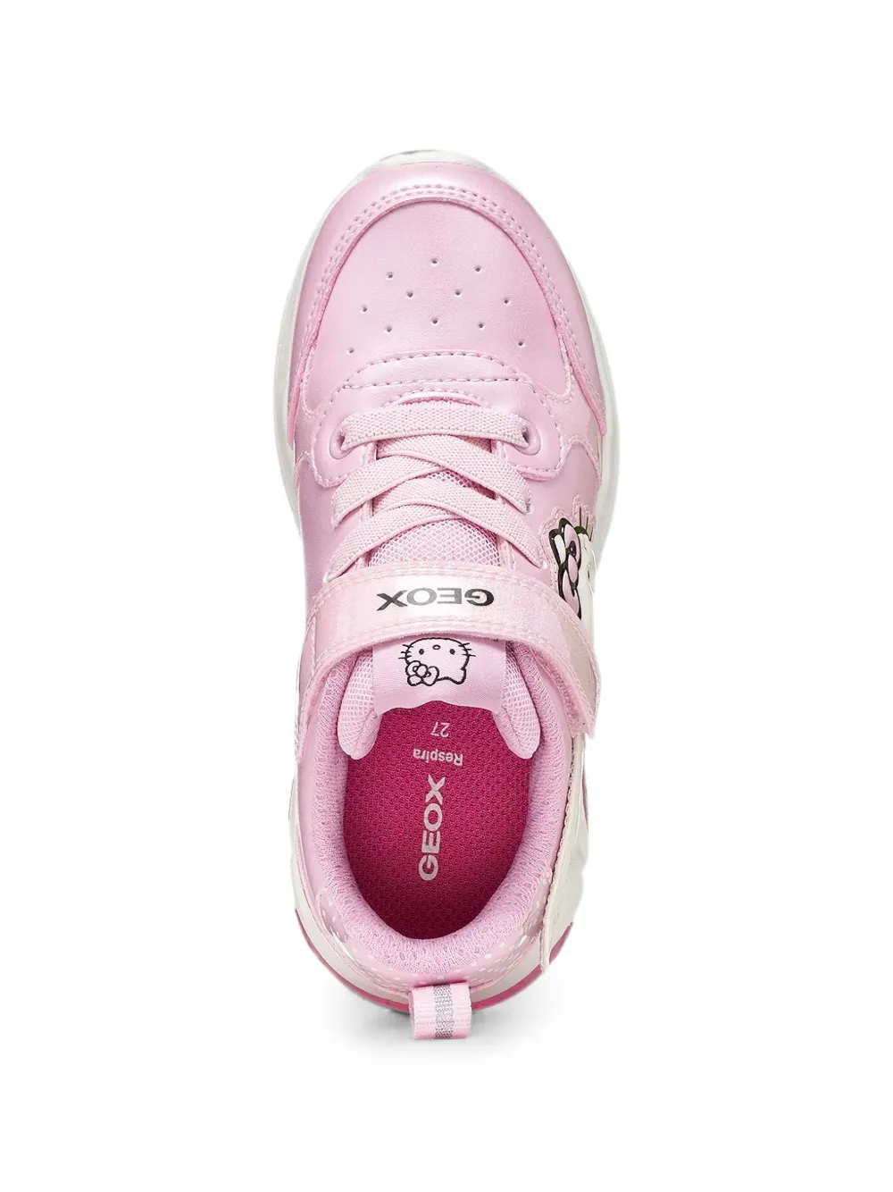 Geox Kids x Sanrio Fadinlight Hello Kitty touch-strap sneakers Roze