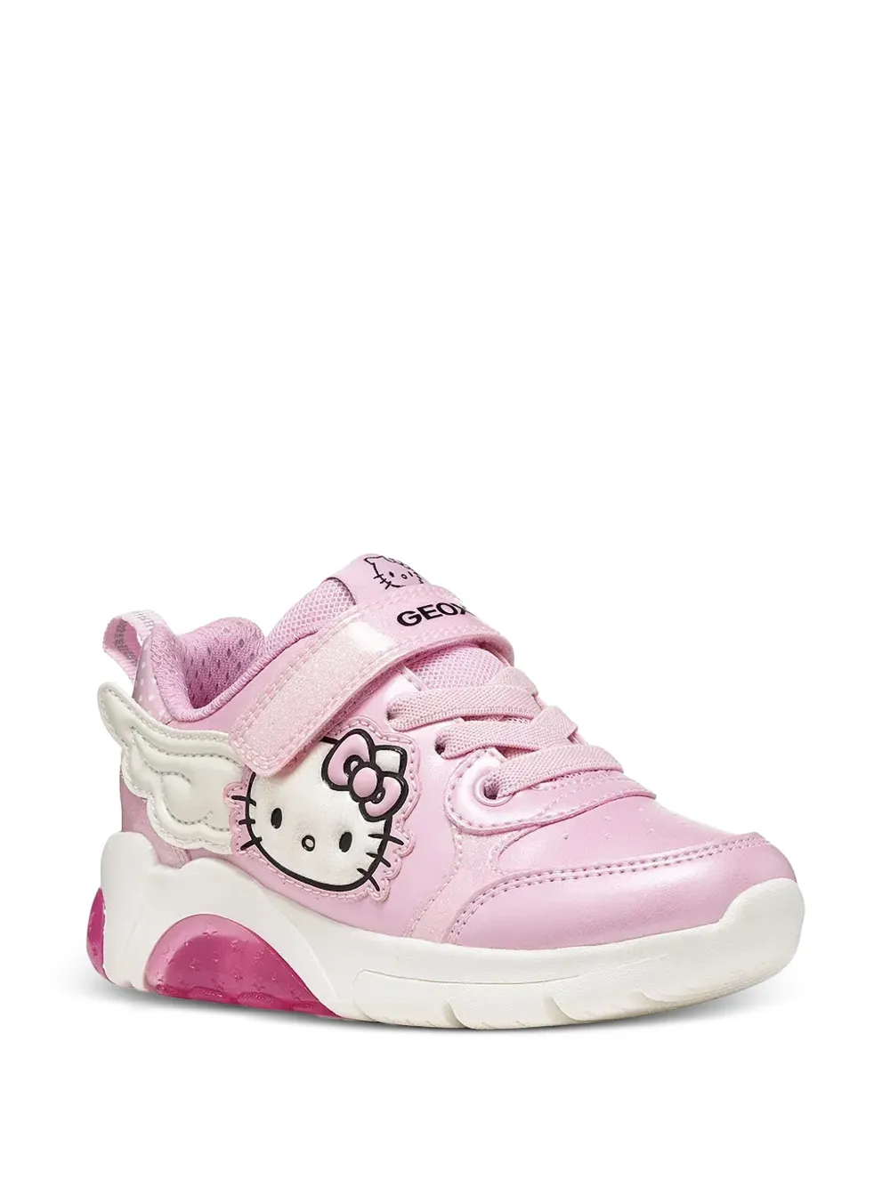 Geox Kids x Sanrio Fadinlight Hello Kitty touch-strap sneakers Roze