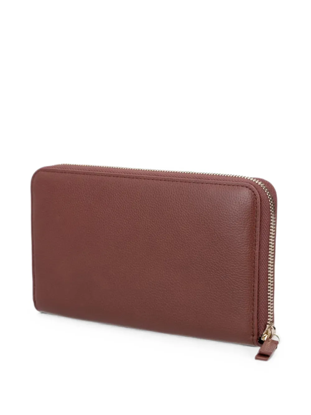 Emporio Armani Portemonnee van bewerkt leer met ritssluiting Rood