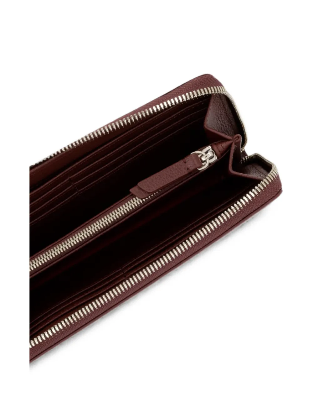 Emporio Armani Portemonnee van bewerkt leer met ritssluiting Rood