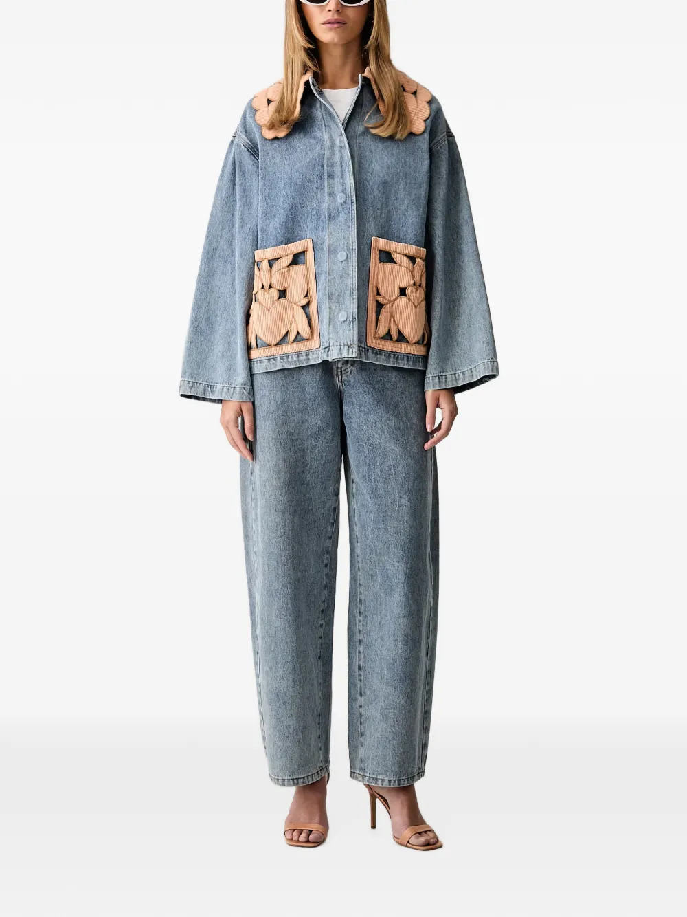 FARM Rio Richelieu denim jack Blauw