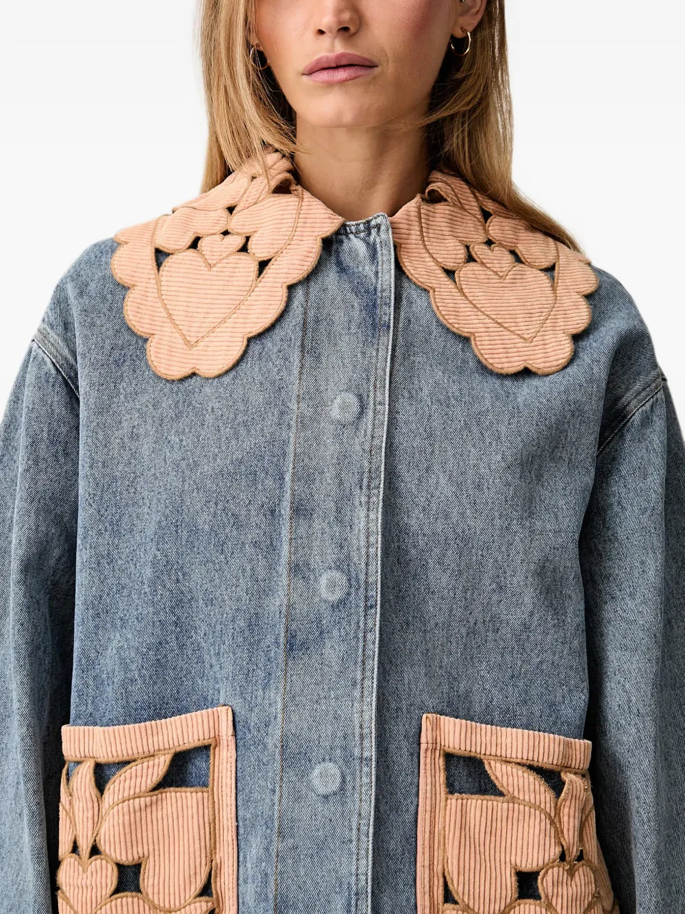 FARM Rio Richelieu denim jack Blauw