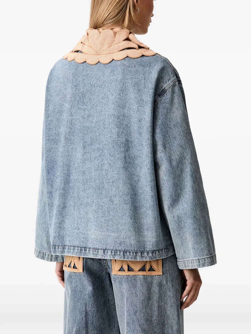 FARM Rio Richelieu denim jack Blauw
