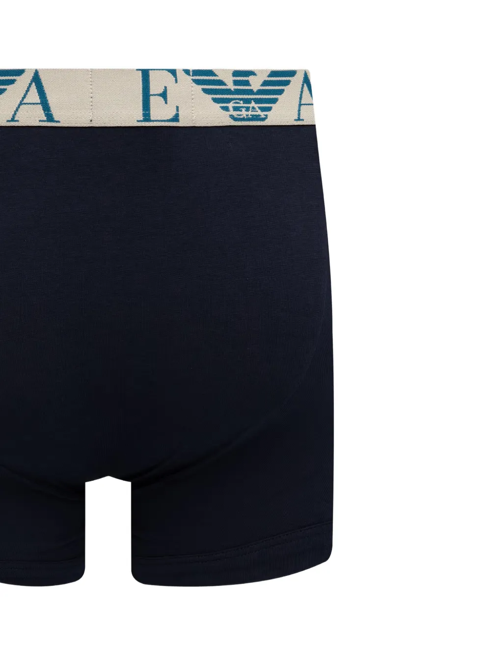 Emporio Armani Drie boxershorts met logoband Blauw