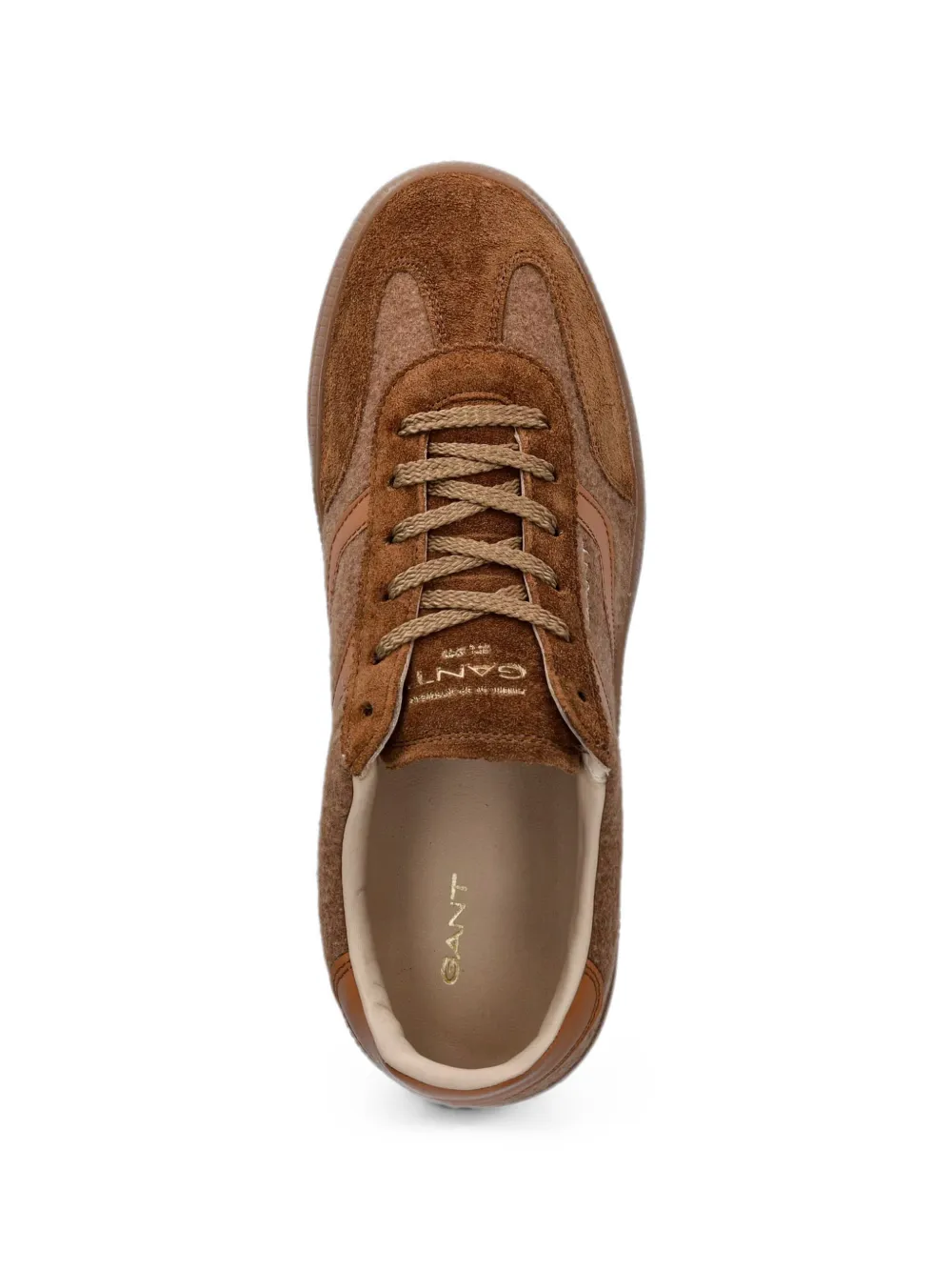 Gant Cuzima sneakers met suède vlakken Bruin
