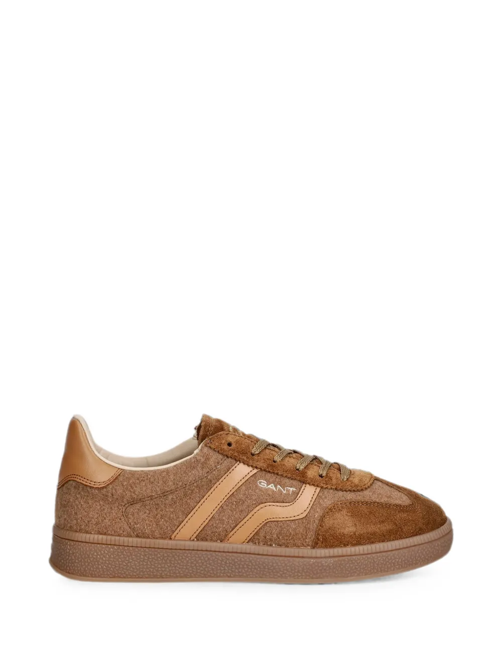Gant Cuzima sneakers met suède vlakken Bruin