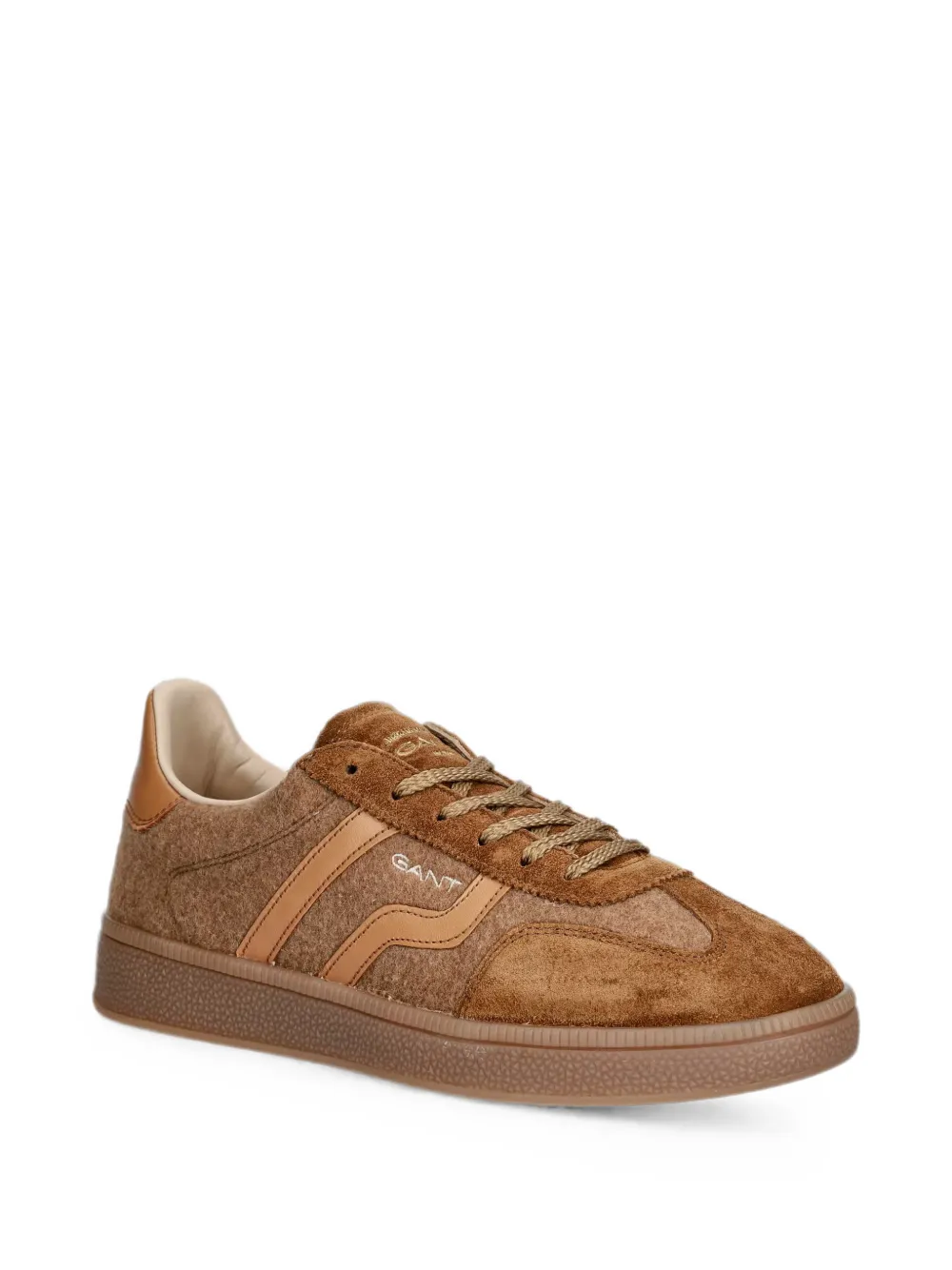 Gant Cuzima sneakers met suède vlakken Bruin