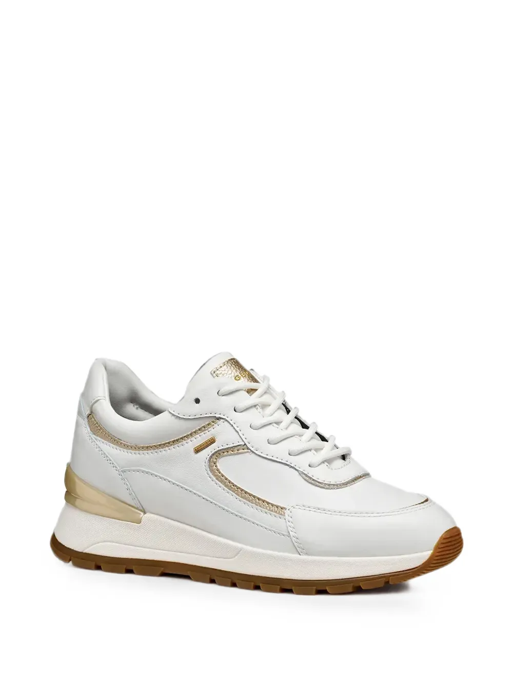 Geox Desya Abx metallic-trim lace-up sneakers Wit