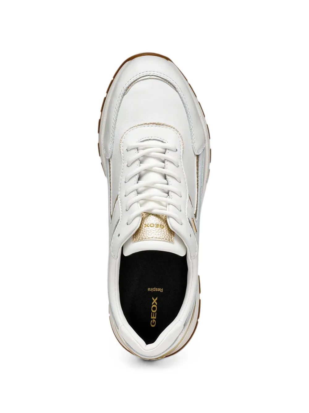 Geox Desya Abx metallic-trim lace-up sneakers Wit