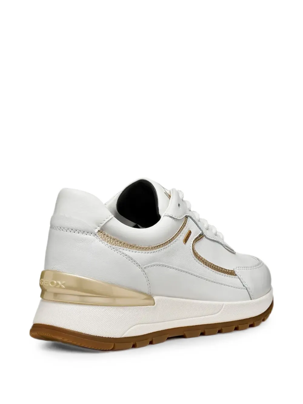 Geox Desya Abx metallic-trim lace-up sneakers Wit