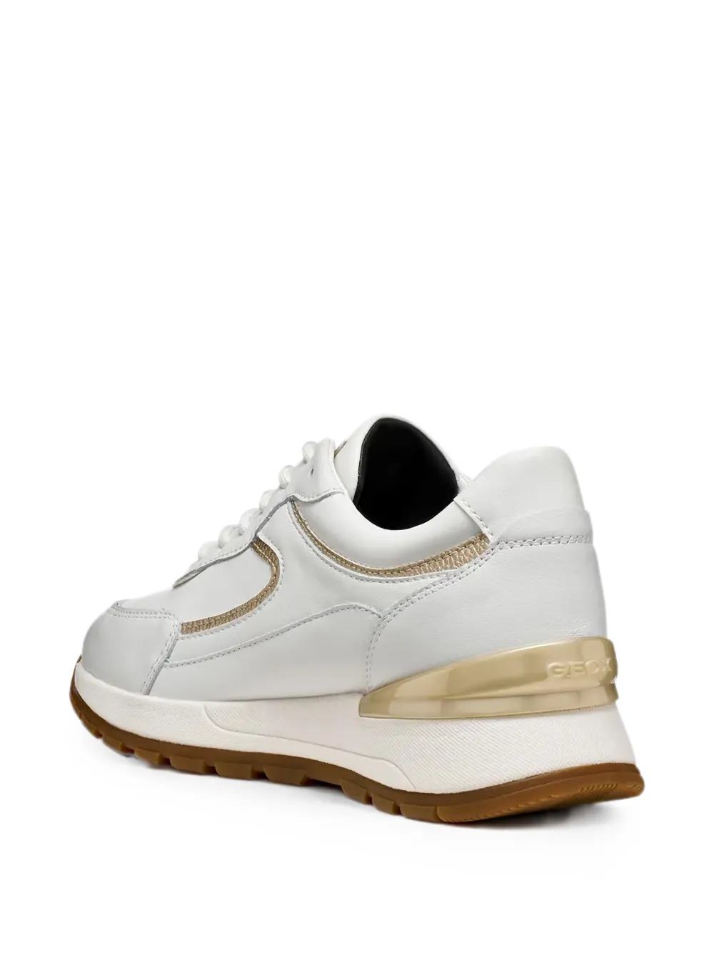 Geox Desya Abx metallic-trim lace-up sneakers Wit