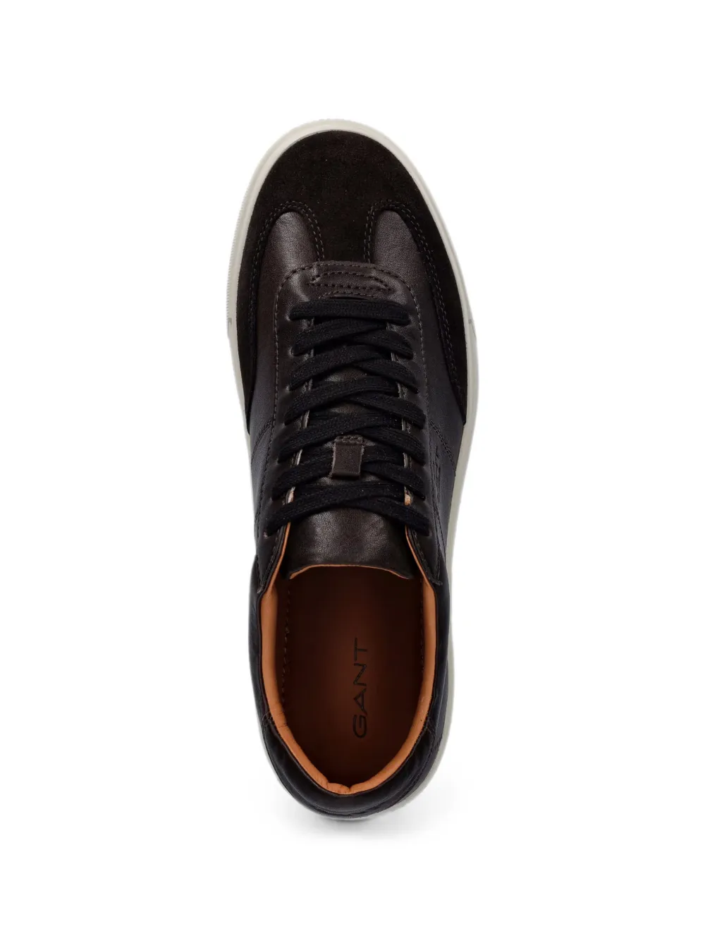 Gant Leren sneakers met suède vlakken Zwart
