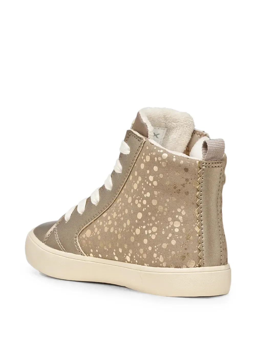 Geox Kids Miroless metallic sneakers met stippen Goud