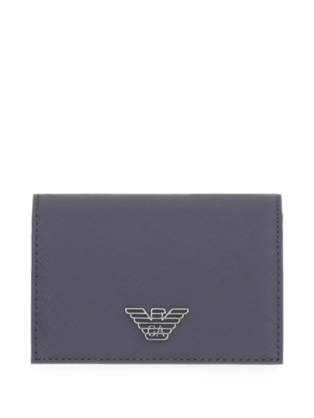 Emporio Armani logo-plaque cardholder - Grigio