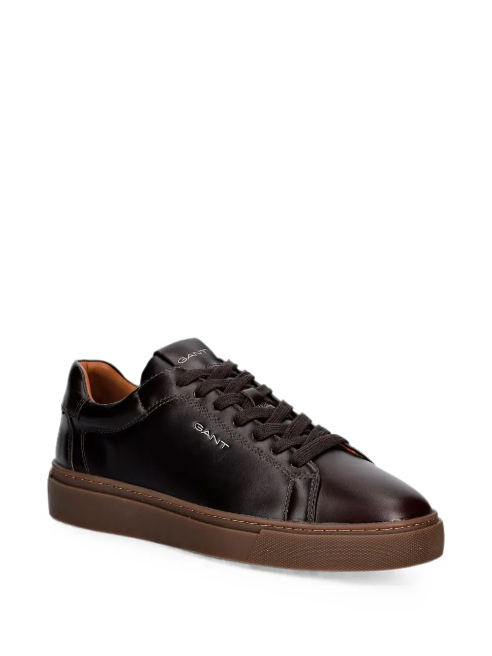Gant lace-up leather sneakers Zwart