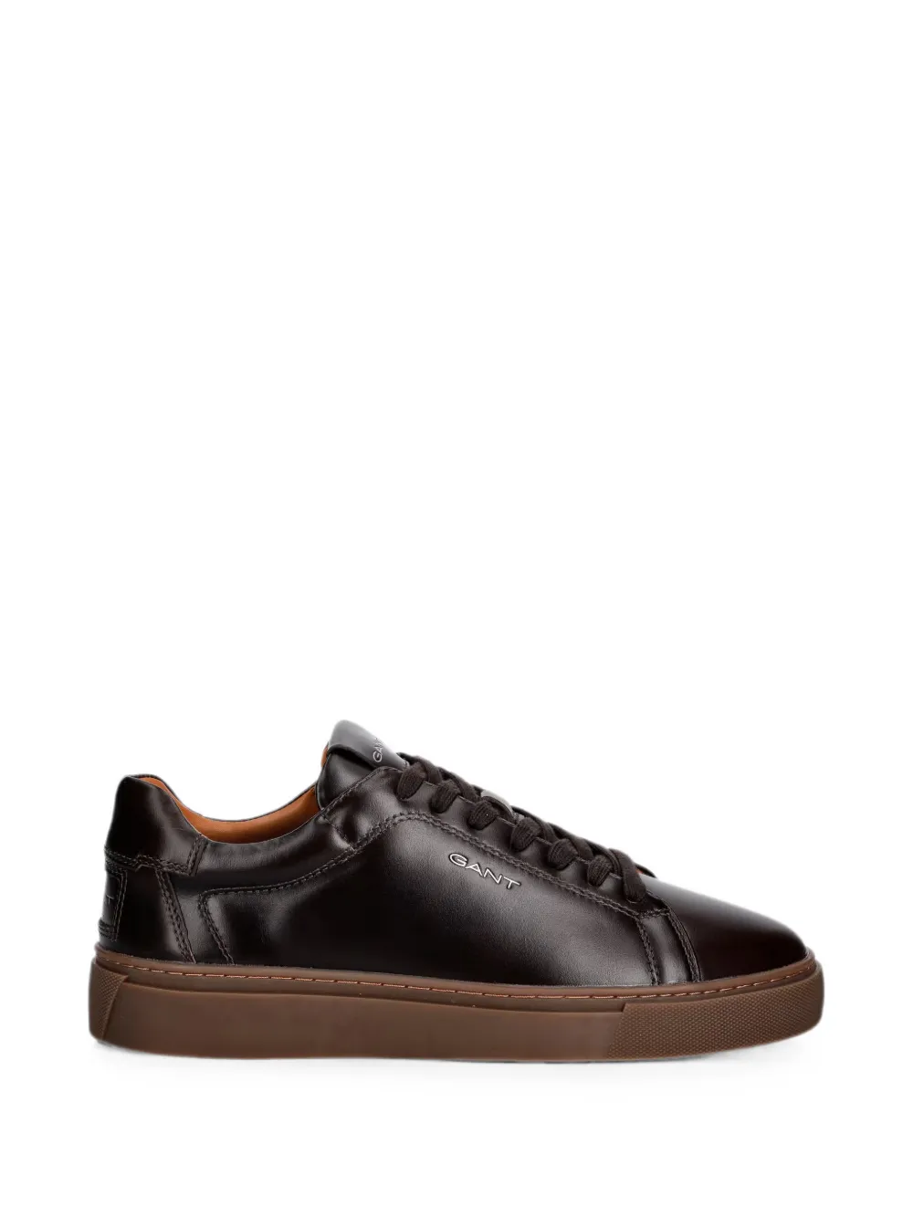 Gant lace-up leather sneakers Zwart
