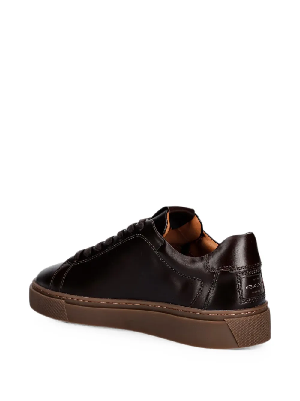 Gant lace-up leather sneakers Zwart