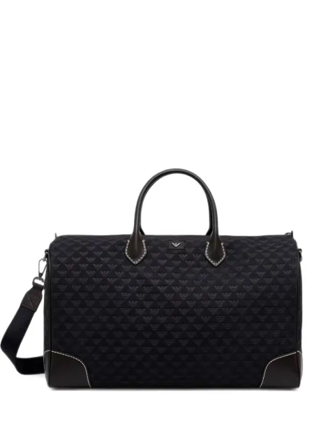Emporio Armani monogram-jacquard holdall bag