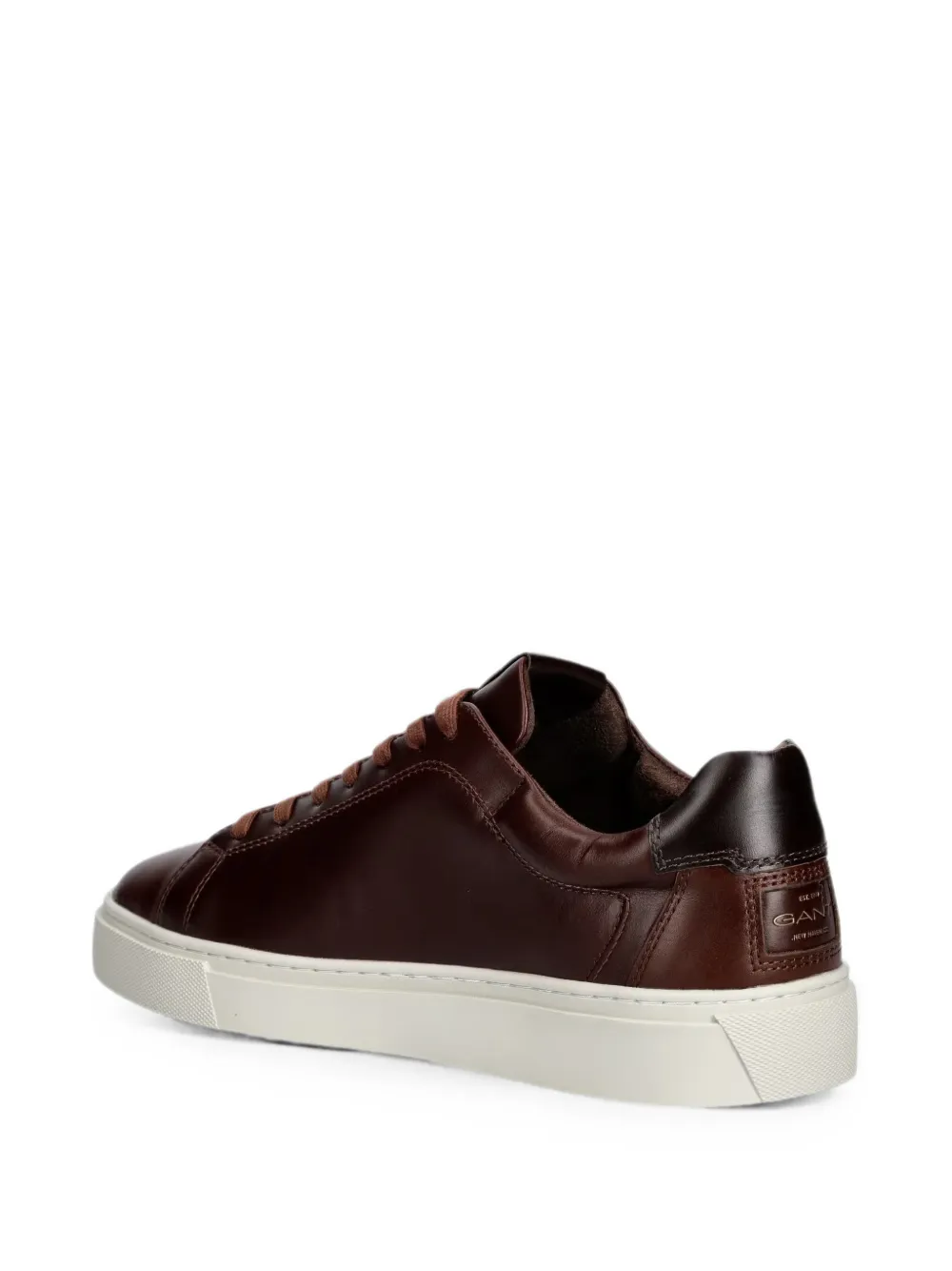 Gant Leren sneakers met logoplakkaat Bruin