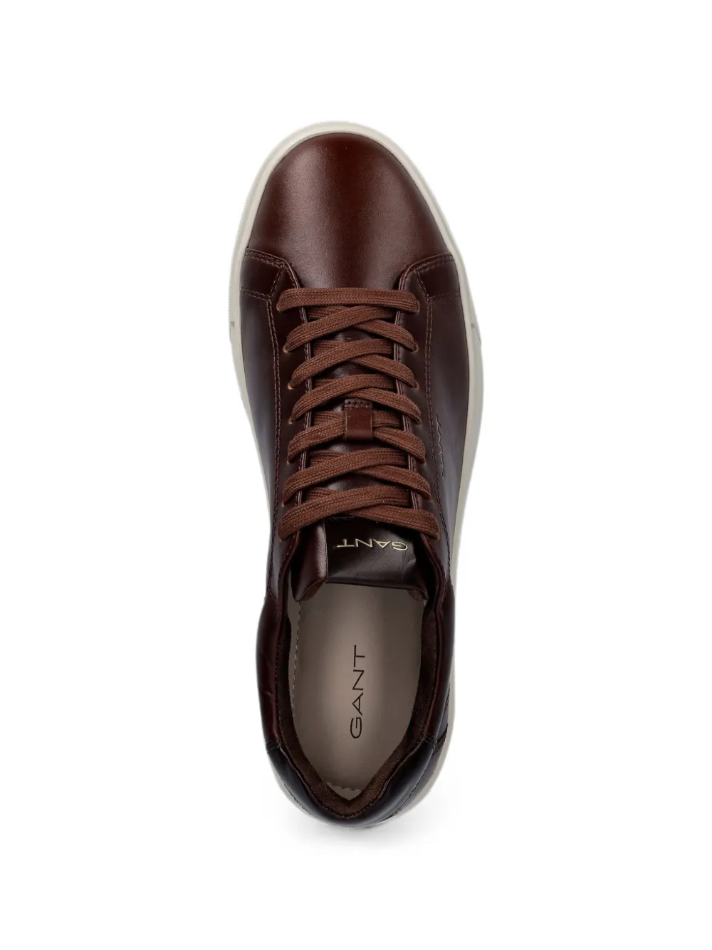 Gant Leren sneakers met logoplakkaat Bruin
