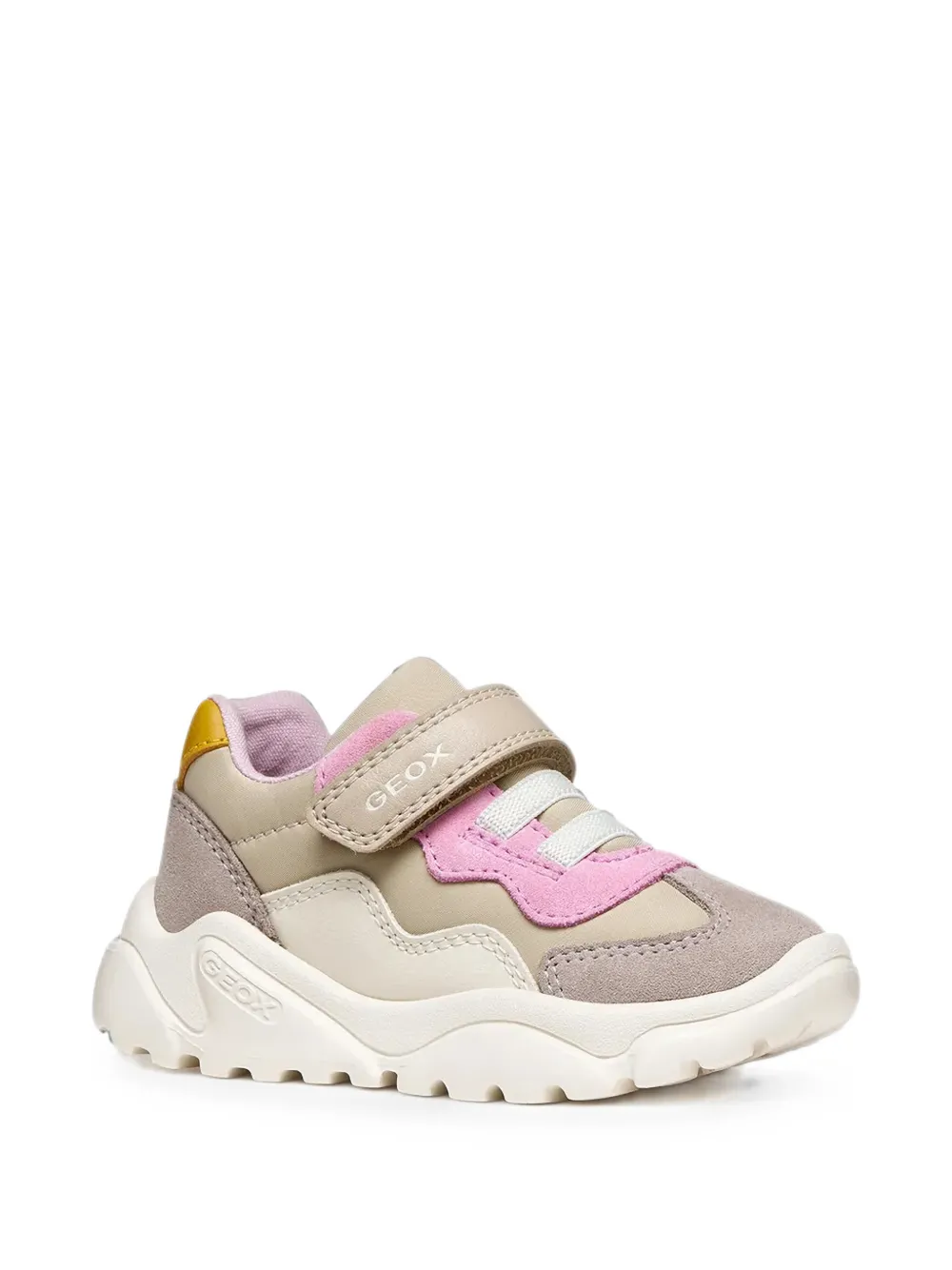 Geox Kids Ciufciuf sneakers met klittenband Beige