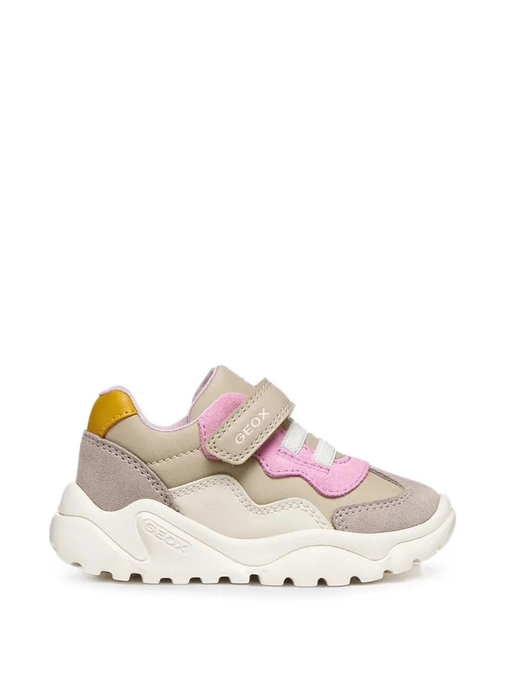 Geox Kids Ciufciuf sneakers met klittenband Beige