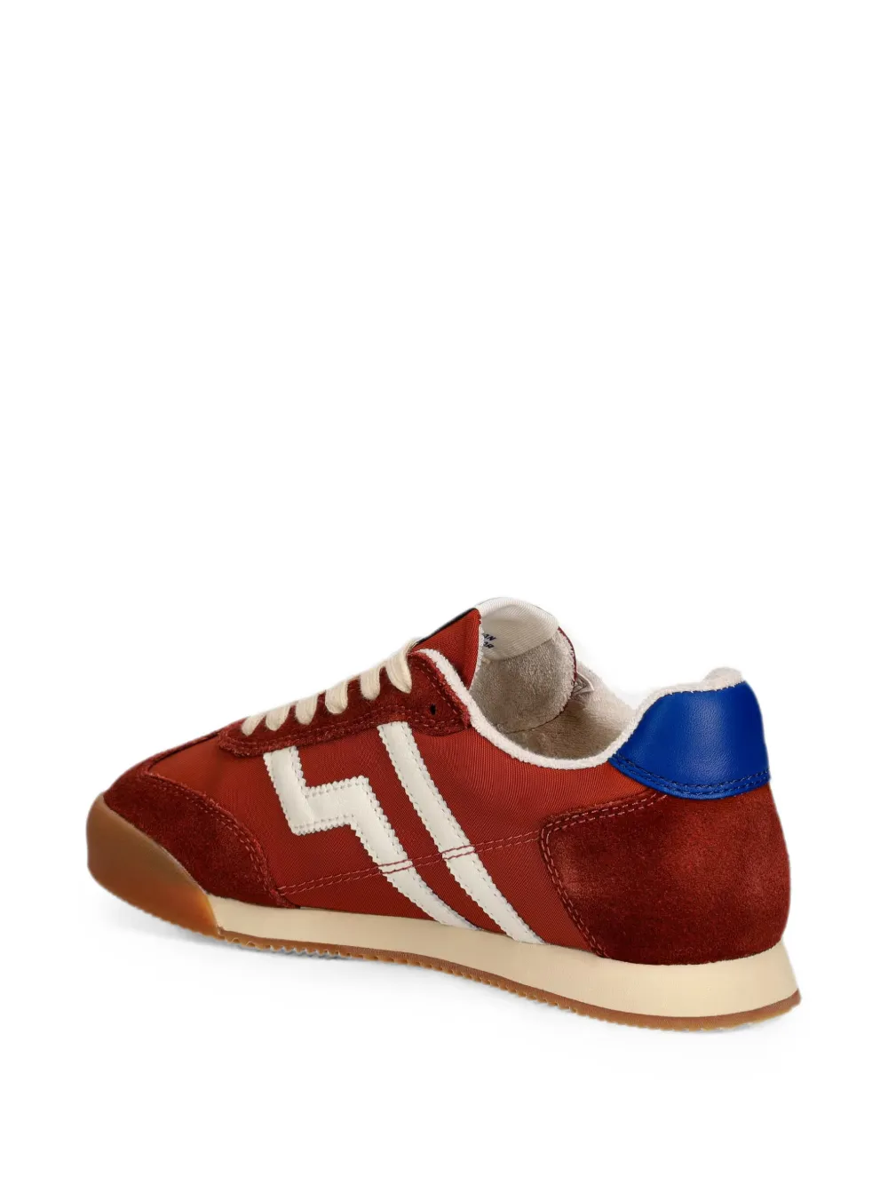Gant suede-panelled logo-print sneakers Rood