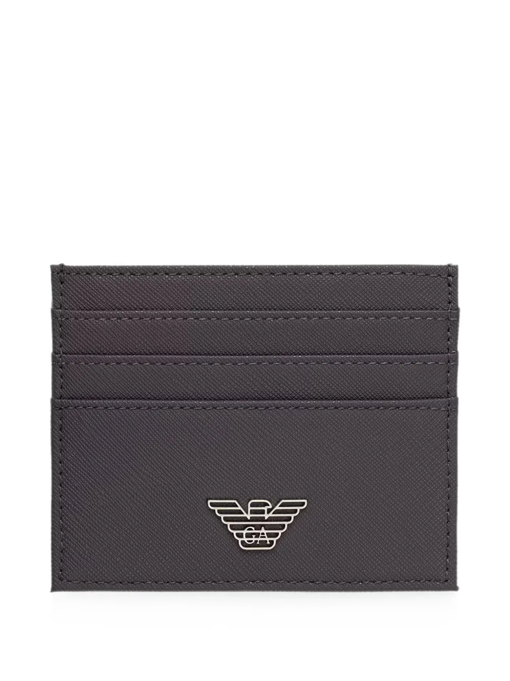 Emporio Armani logo-plaque cardholder set - Grigio