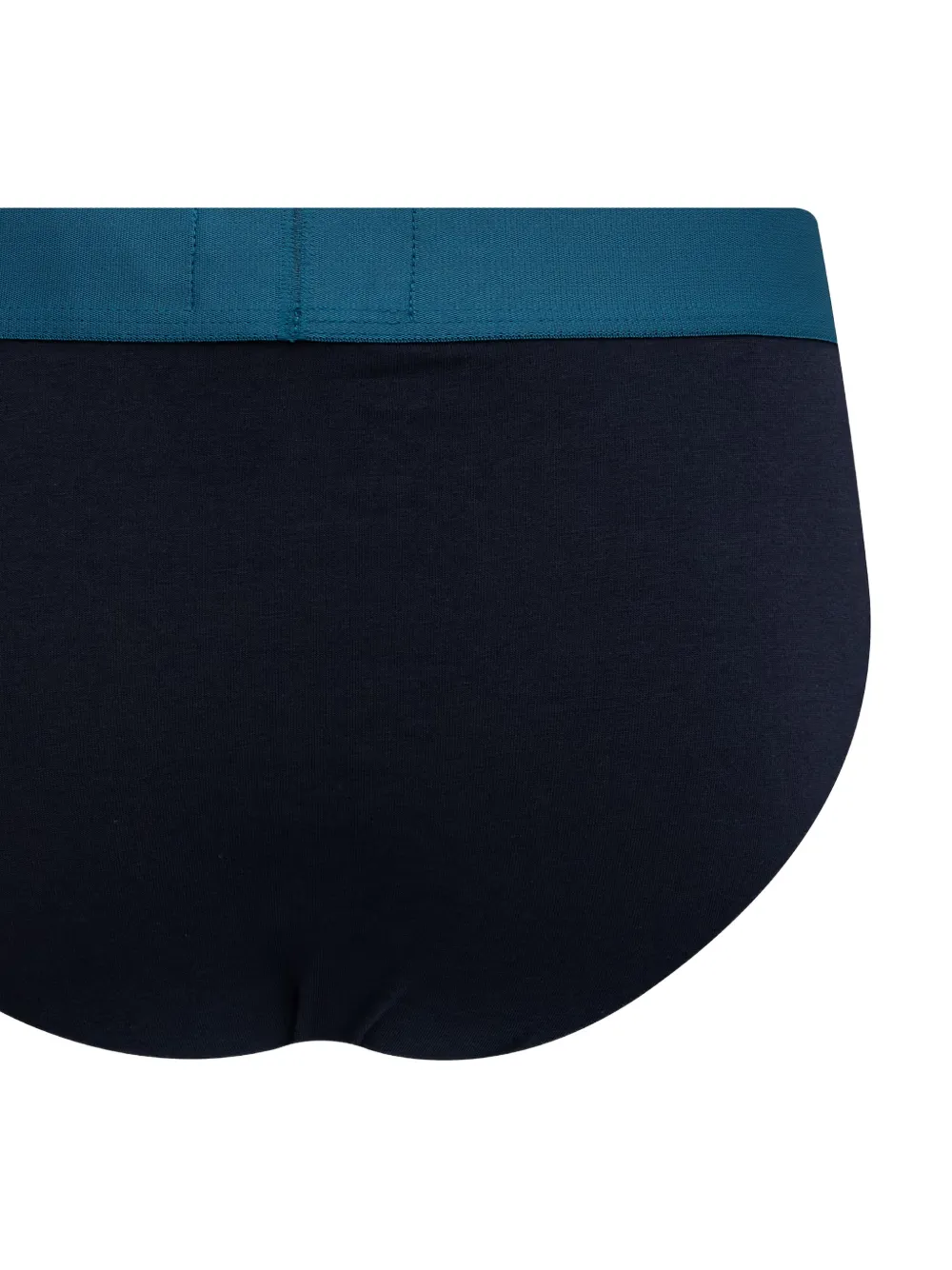Emporio Armani Twee slips met monogram-print en logoband Blauw