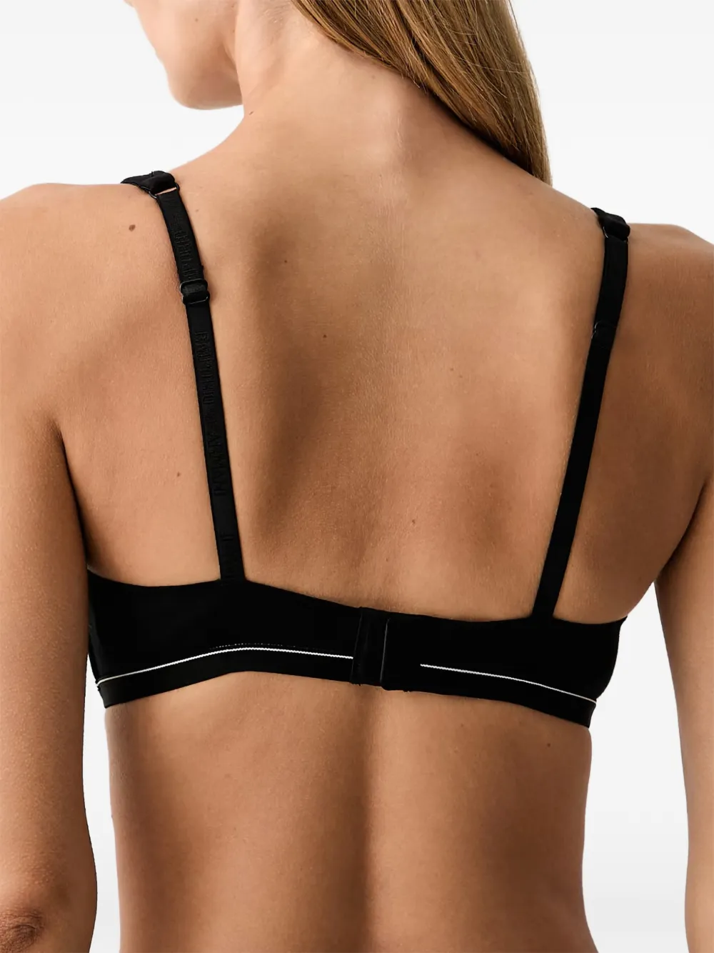Emporio Armani Triangel bh met logoprint Zwart