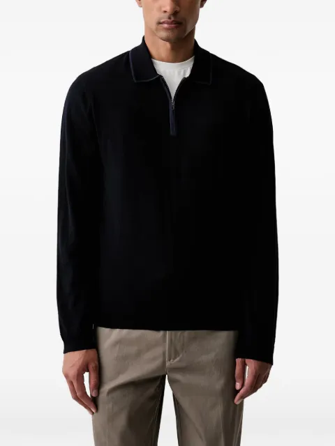 Emporio Armani Travel Essential smooth wool polo-collar sweater