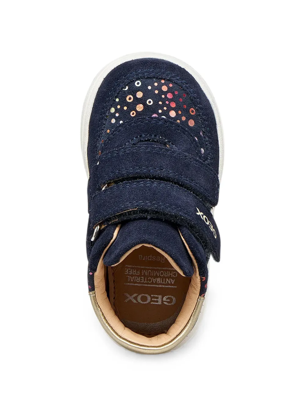 Geox Kids Biglia touch-strap polka-dot sneakers Blauw