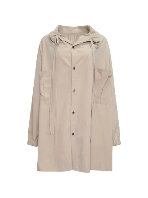 Y's drawstring-collar oversized shirt