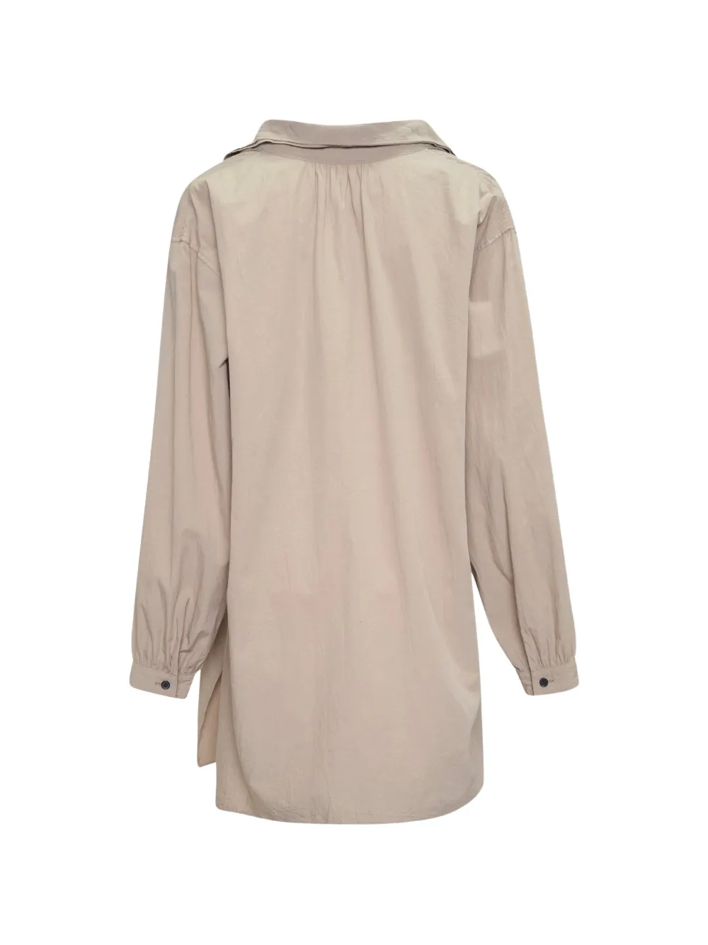Y's Oversized blouse met trekkoordkraag Beige