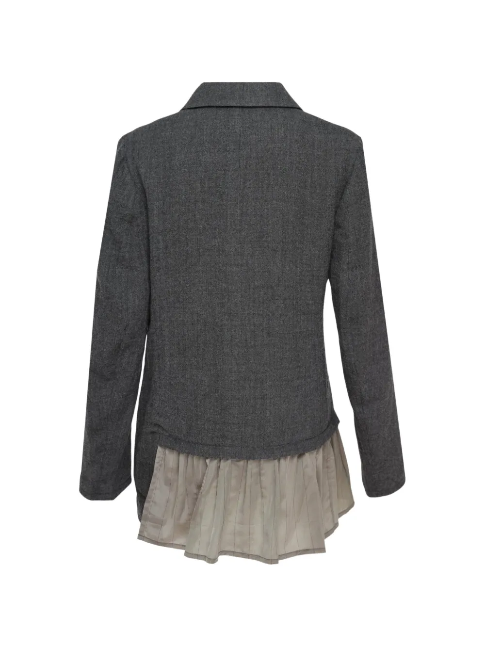 Y's Asymmetrische blazer met ruches Grijs