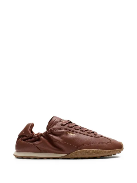 Hoff Bridge ruched-detail leather sneakers