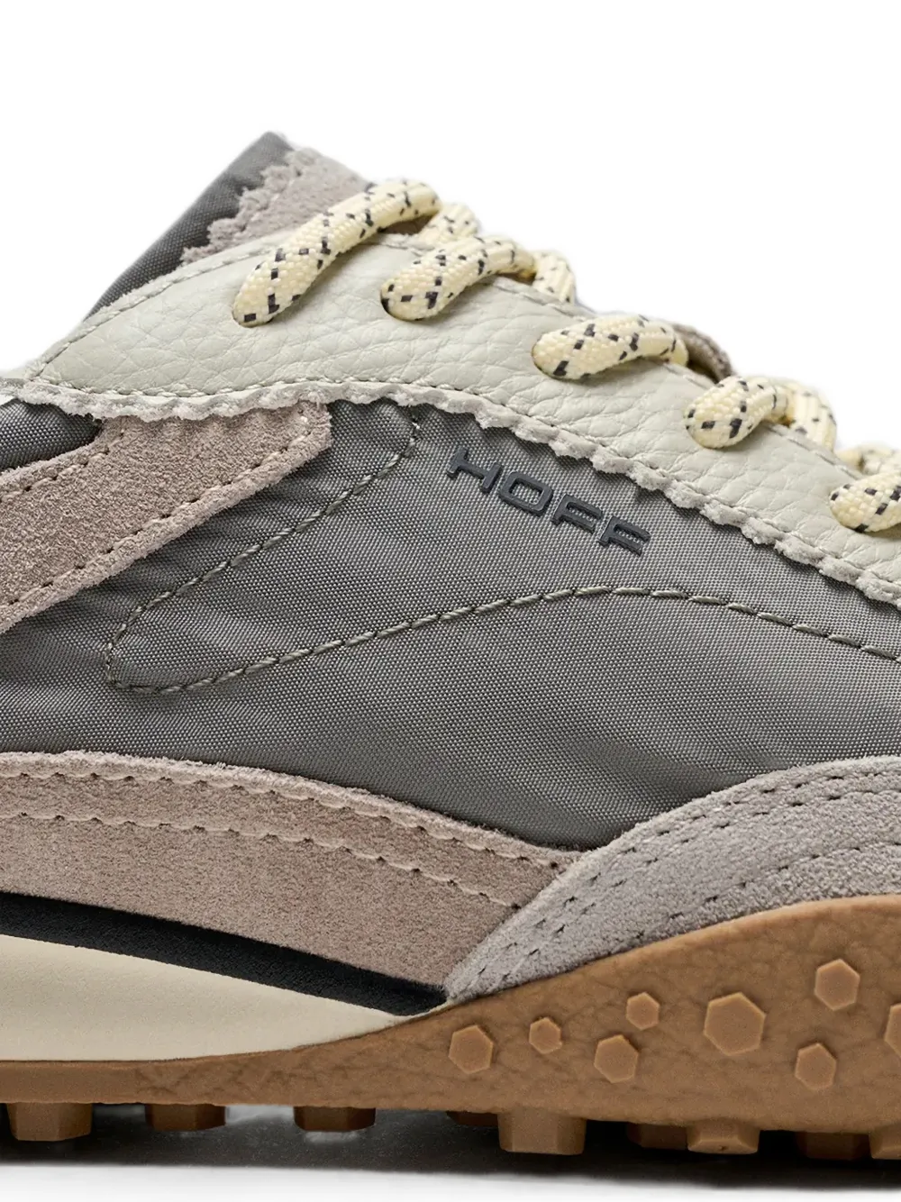 Hoff Bridge MKII leren sneakers met vlakken Grijs