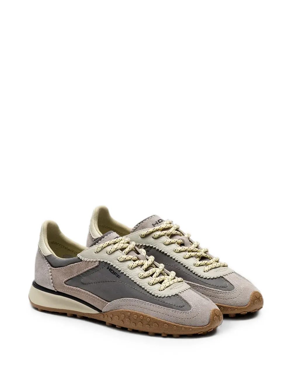 Hoff Bridge MKII leren sneakers met vlakken Grijs