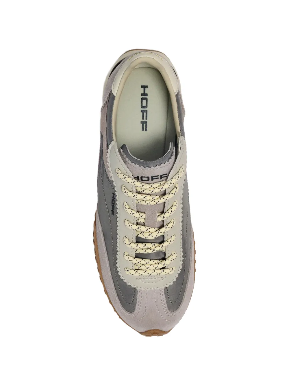 Hoff Bridge MKII leren sneakers met vlakken Grijs