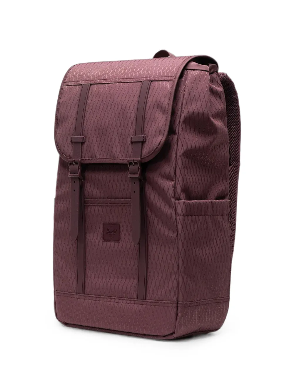 Herschel Supply Co. Retreat gewatteerde rugzak met gespsluiting en diamantpatroon Paars