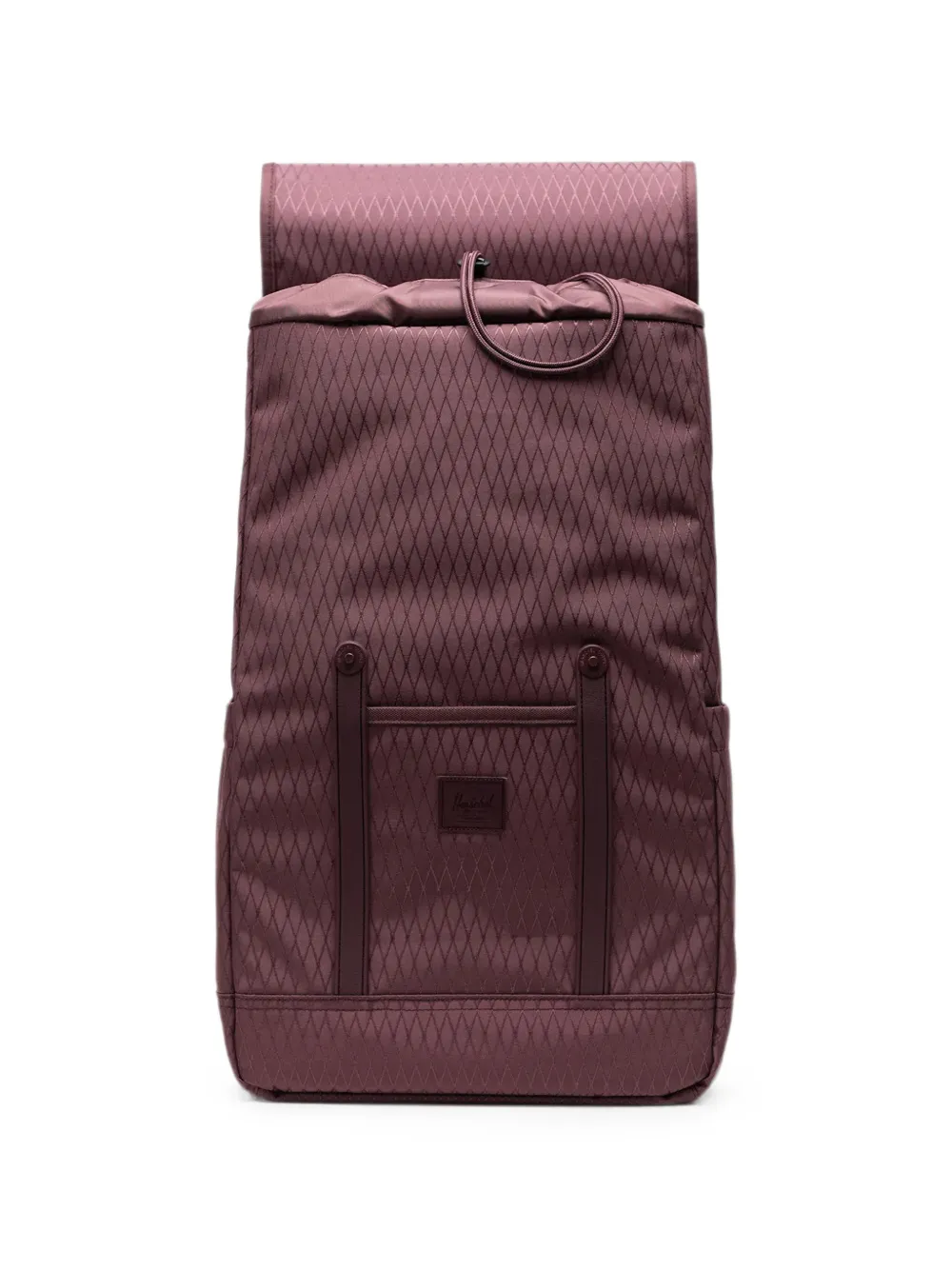 Herschel Supply Co. Retreat gewatteerde rugzak met gespsluiting en diamantpatroon Paars