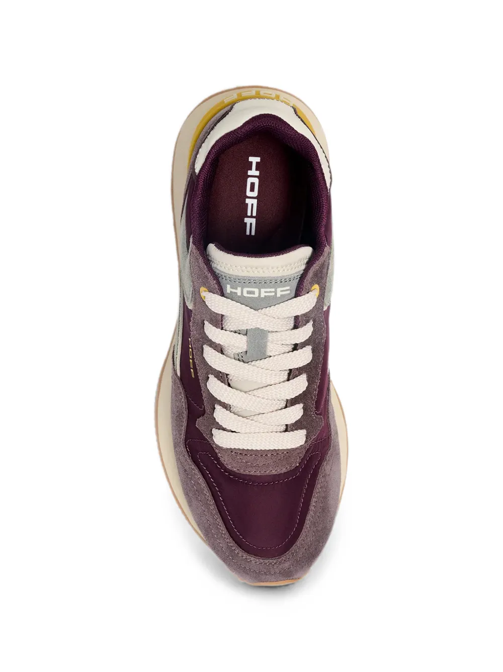 Hoff City Retro sneakers met suède vlakken en logoprint Paars