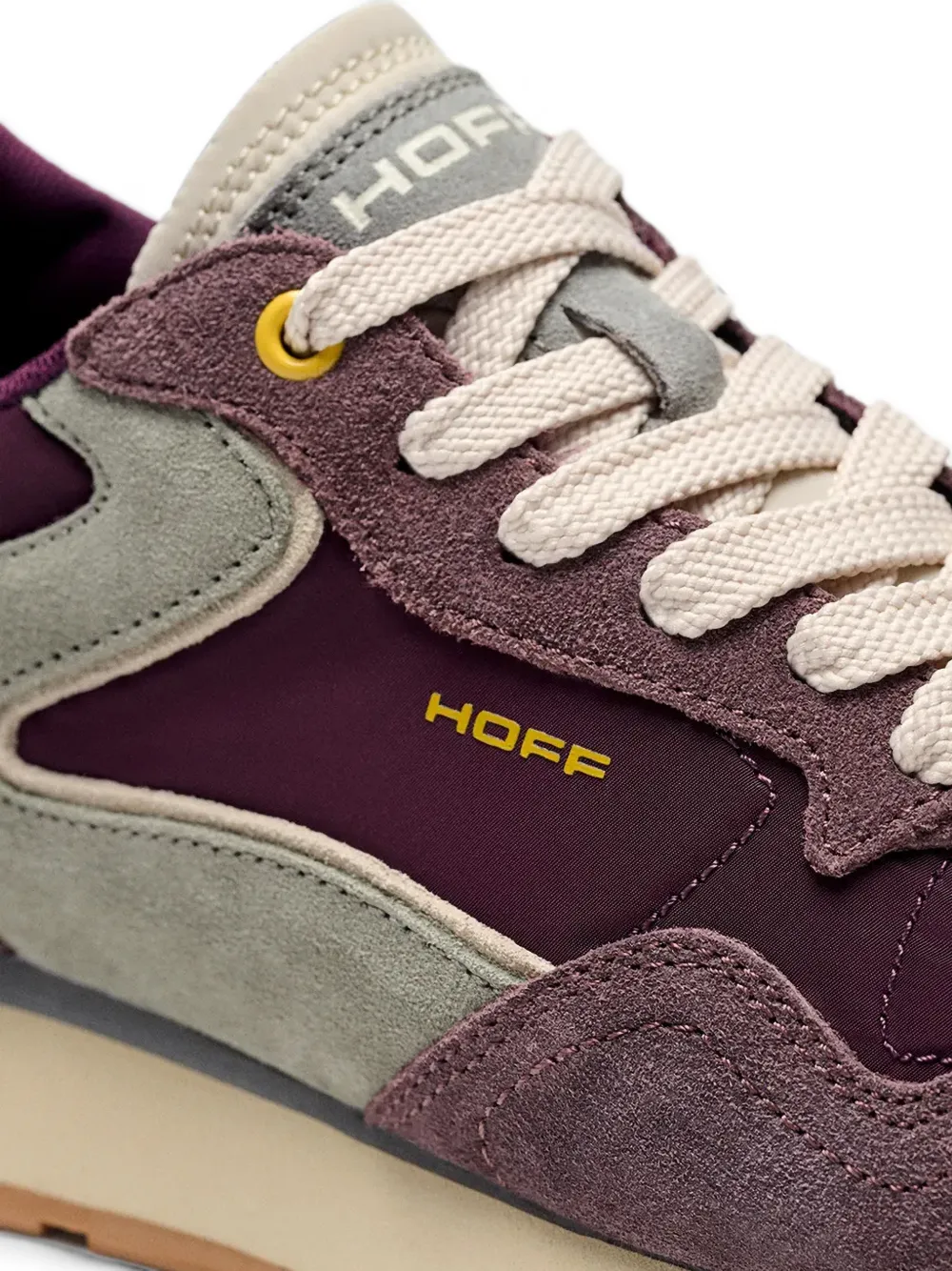 Hoff City Retro sneakers met suède vlakken en logoprint Paars