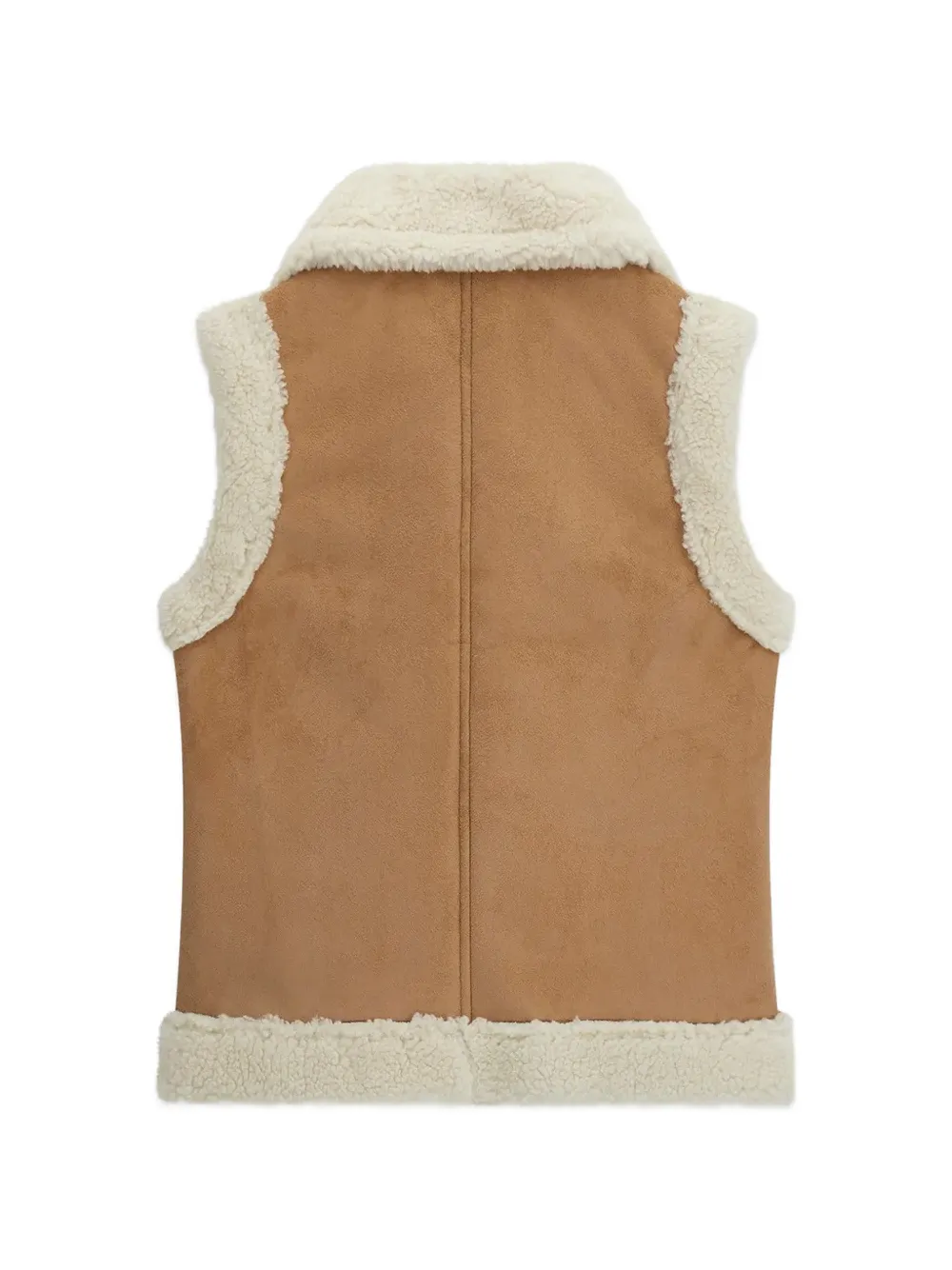 guess kids Mouwloze bodywarmer met lammy afwerking van imitatiebont Bruin
