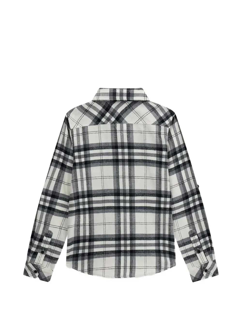 guess kids Geruit shirt met borstzak Zwart