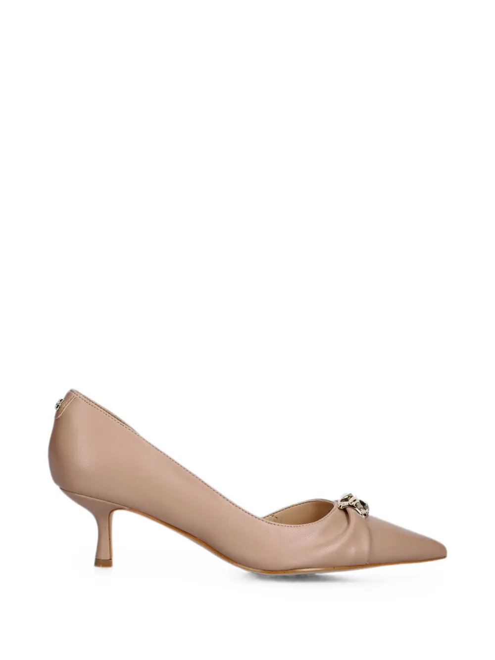 GUESS USA logo-plaque pointed-toe pumps Beige