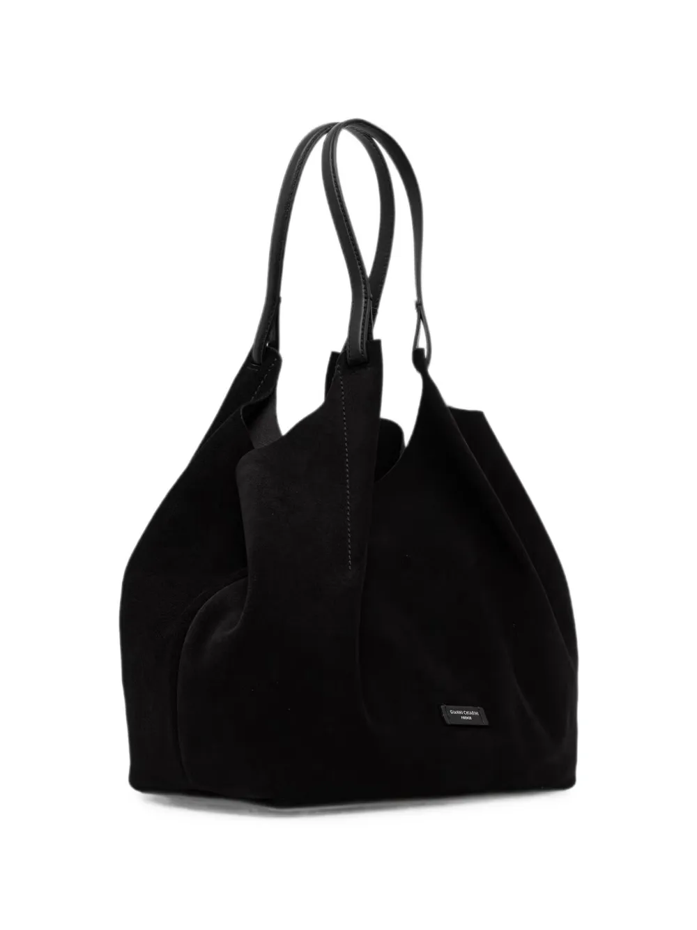 GIANNI CHIARINI Grote Dua shopper met suède afwerking en logopatch Zwart
