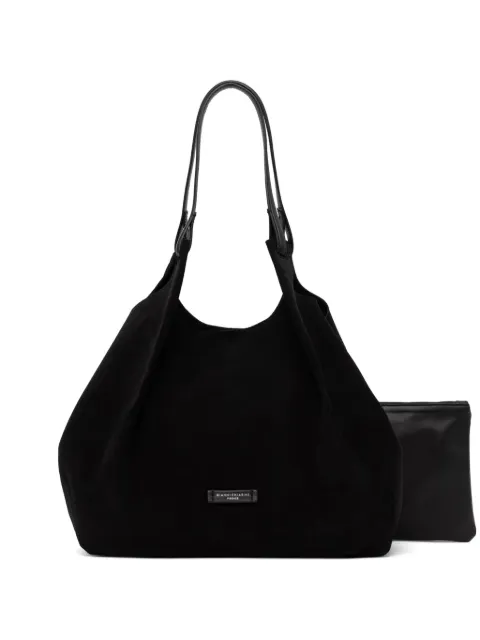 GIANNI CHIARINI grand sac à main Dua à patch logo et finitions en daim